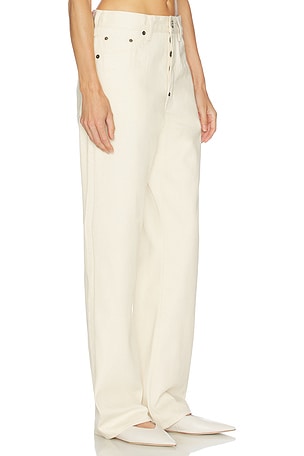 Kenzo Selvedge Undone Denim Pants in White. Size 28. Also