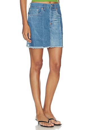 Kenzo JUPE PATCHWORK SHORT en Bleu