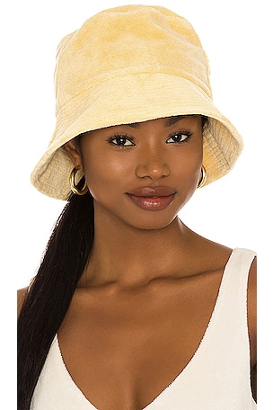Lack of Color Wave Bucket Hat in Pastel Yellow | REVOLVE