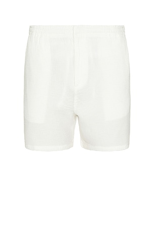 Waffle Monochrome Elasticated Textured Shorts Lacoste