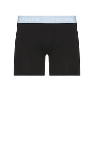 Lacoste 3-Pack Boxer Briefs in Black. Size M. Also