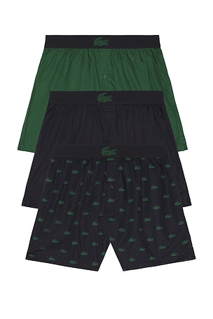 3-pack Cotton Weave Boxers Lacoste