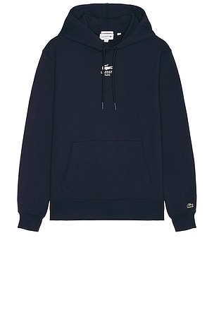 Lacoste Classic Fit Hoodie in Navy