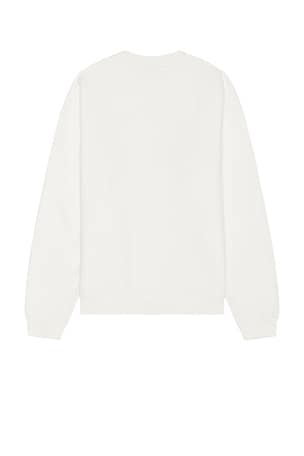 Lacoste Loose Fit Crewneck Sweatshirt in White