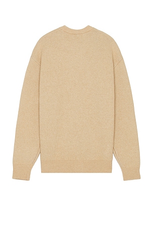 Lacoste Relax Fit Wool Sweater in Nude