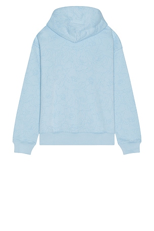 Lacoste Flower Hoodie in Baby Blue