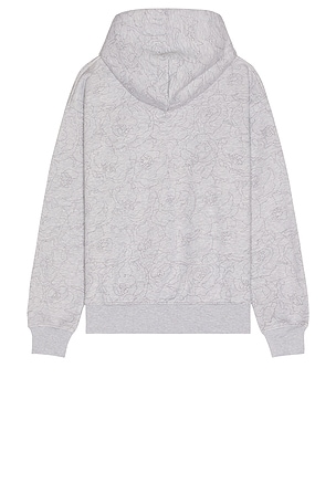 Lacoste Flower Hoodie in Light Grey