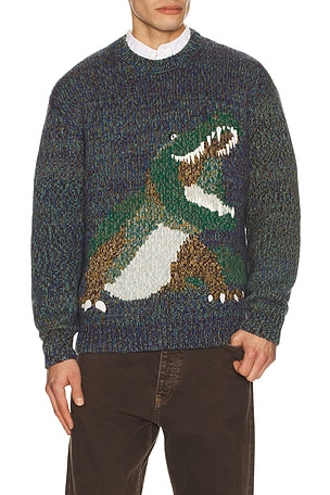 Classic Fit Intarsia Knit Sweater Lacoste