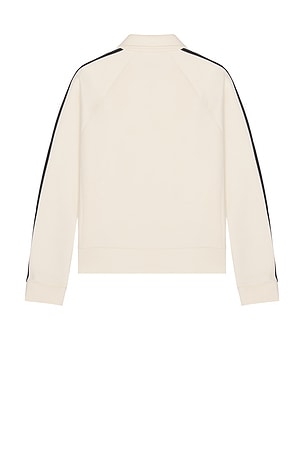 Lacoste Double Face Long Sleeve Zip Up Jacket in Cream. Size 6. Also