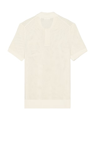 Lacoste Fine Gauge Mesh Polo in Cream