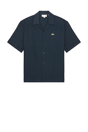 Waffle Textured Monochrome Shirt Lacoste