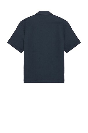 Lacoste Waffle Textured Monochrome Shirt in Navy