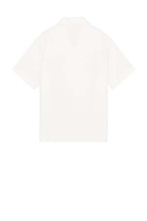 Lacoste Waffle Textured Monochrome Shirt in Cream