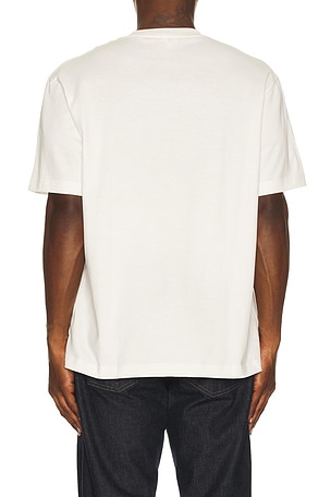 Lacoste Heavy Jersey Landscape Crocodile Print T-shirt in White. Size 7. Also