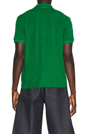 Lacoste Runway Classic Fit Silk Pique Polo Shirt en Vert