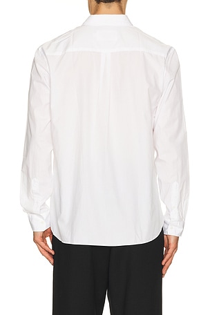 Lacoste Regular Fit Stretch Poplin Shirt in White