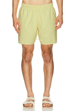 Mid Length Swim Trunk in Yellow Lacoste