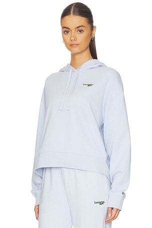 Lacoste Oversize Fit Molleton Hoodie in Baby Blue