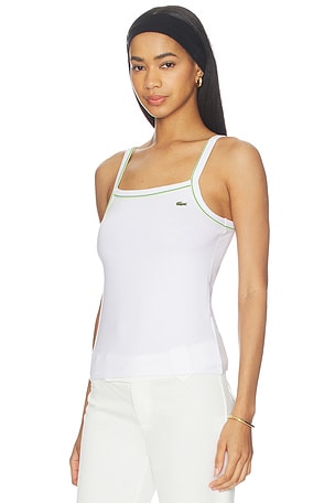 Lacoste Jersey Tank in White