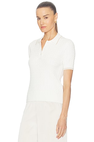 Lacoste Torsades Polo Top en Ivoire