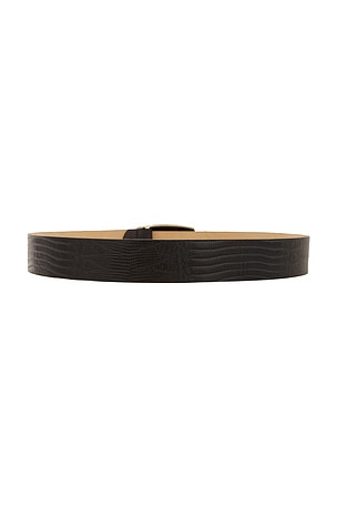L'AGENCE Milou Domed Belt in Black