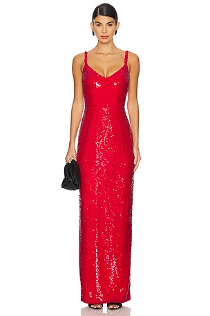 Karma Sequin Maxi Dress L'AGENCE