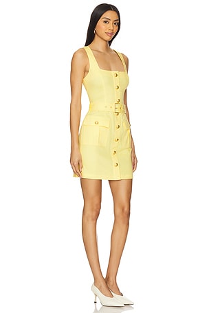 L'AGENCE Midy Mini Dress in Yellow