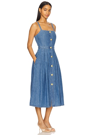 L'AGENCE Esmeralda Pinafore Dress in Blue