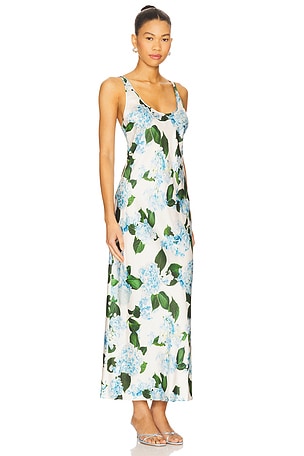 L'AGENCE Akiya Tank Dress in Baby Blue,Green