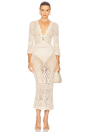 Dovie Mixed Pointelle Dress L'AGENCE