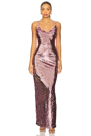 Karma Sequin Maxi Dress L'AGENCE