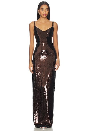 Karma Sequin Maxi Dress L'AGENCE