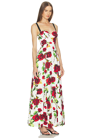 L'AGENCE Sutton BDD Strap Maxi Dress in White