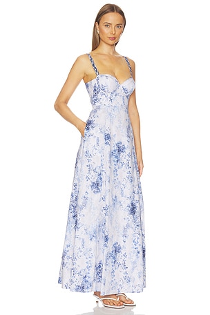 L'AGENCE Sutton Strap Maxi Dress in Blue