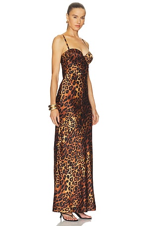 L'AGENCE Sayla Bias Cut Maxi in Brown
