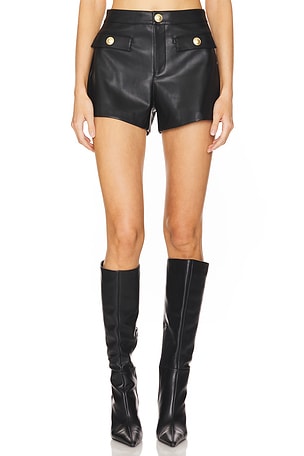 Dionne Faux Leather Short L'AGENCE