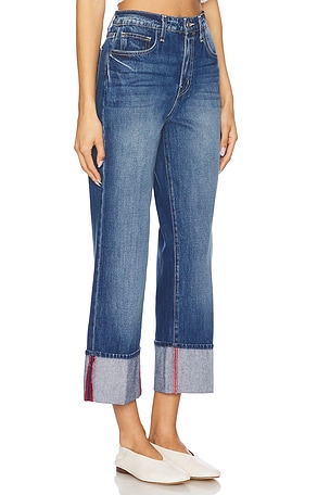 L'AGENCE Leighton Cuffed Wide Leg in Blue