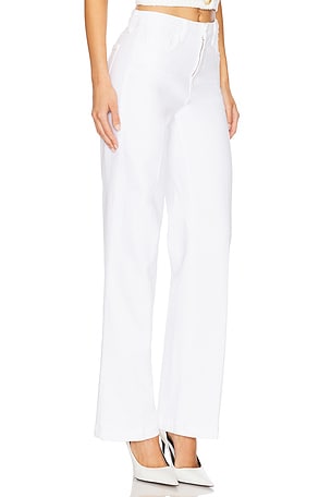 L'AGENCE Scottie Wide Leg Jeans in Ivory. Size 29. Also