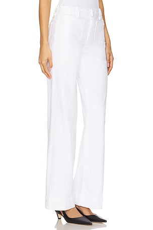 L'AGENCE Nolan High Rise Patchpocket Wide Leg Jeans in White