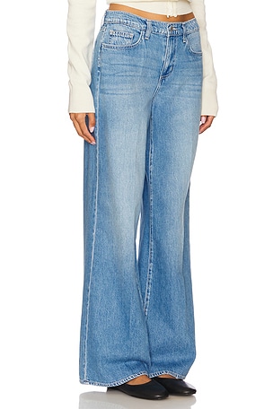 L'AGENCE Alicent High Rise Sneaker Wide Leg in Blue