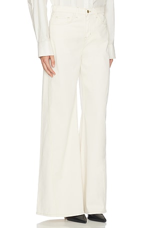 L'AGENCE Beau High Rise T-seam Wide Leg Jean in White