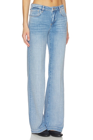 L'AGENCE Joanne Low Rise Wide Leg Jean in Blue
