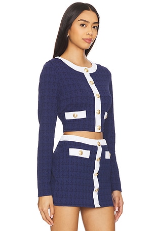 L'AGENCE Adaline Swim Cardigan in Navy
