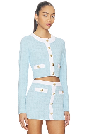 L'AGENCE Adaline Cardigan in Baby Blue