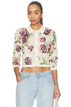 Osiris Jacquard Collared Cardigan L'AGENCE