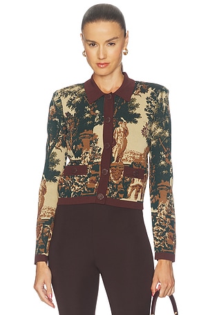 Osiris Jacquard Collared Cardi L'AGENCE