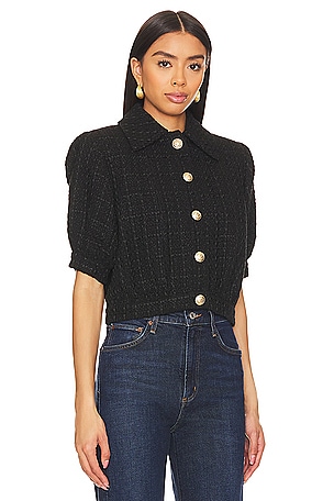 L'AGENCE Cove Crop Jacket in Black
