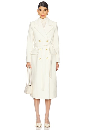 Olina Long Coat With Belt L'AGENCE