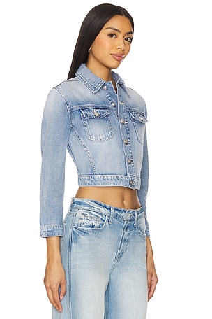 L'AGENCE Koda Crop Jacket in Blue