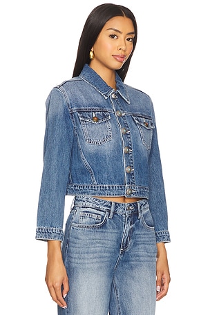 L'AGENCE Koda Crop Jacket in Blue